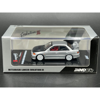 INNO64 MITSUBISHI LANCER EVOLUTION III Silver with Carbon Bonnet