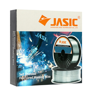 JASIC ลวดเชื่อมฟลั๊กคอร์ MIG รุ่น E71T-GS ลวด MIG มีขนาด 0.8 mm.น้ำหนักสินค้า 5.36 กก. ลวดเชื่อม MIG Flux Core ไม่ใช้แก๊