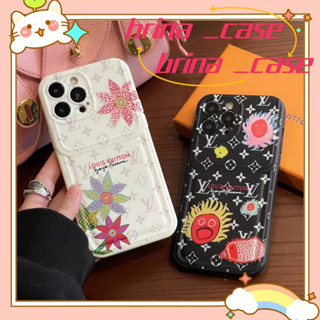 ❤️ส่งของขวัญ❤️ เคสไอโฟน 11 12 13 14 Pro Max ระดับสูง เรียบง่าย สไตล์คู่รัก แฟชั่น ดอกไม้  Case for iPhone ป้องกันการตก