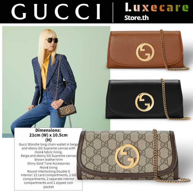 กุชชี่-gucci-blondie-long-section-chain-wallet-สุภาพสตรี-กระเป๋าสะพาย-กระเป๋าคลัช-กระเป๋าสตางค์-ที่ใส่บัตร