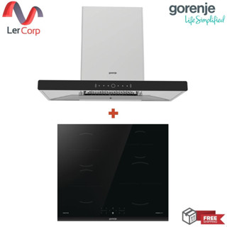 [0% 10 เดือน] (Gorenje) เครื่องดูดควัน PWHT94XGB + เตาไฟฟ้าอิน induction GI6401BC