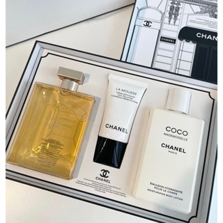 Chanel 3in1 Set Gabrielle Shower Gel Cleansing Cream Coco Body Lotion