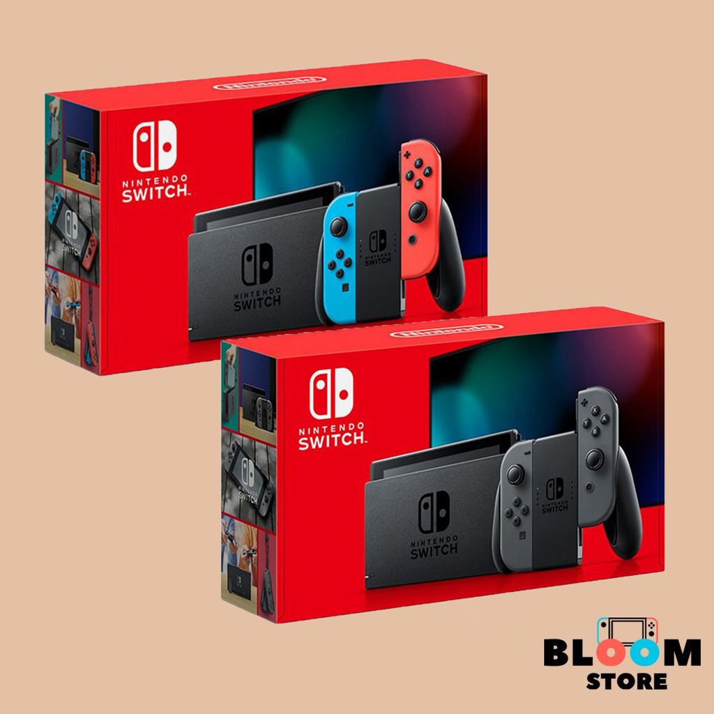 มือ1-เครื่อง-nintendo-switch-neon-รุ่นกล่องแดง-v-2-gray-สีเทา-รุ่นกล่องแดง-ประกัน-1-ปี-ศูนย์ไทย