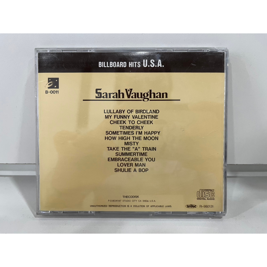 1-cd-music-ซีดีเพลงสากล-billboard-hits-u-s-a-sarah-vaughan-n5a63