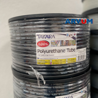 TAKARA สายลม 6.5x10 mm. โพลียูรีเทน (PU) มีหลายสีให้เลือก ความยาว 100 เมตร (1ม้วน)