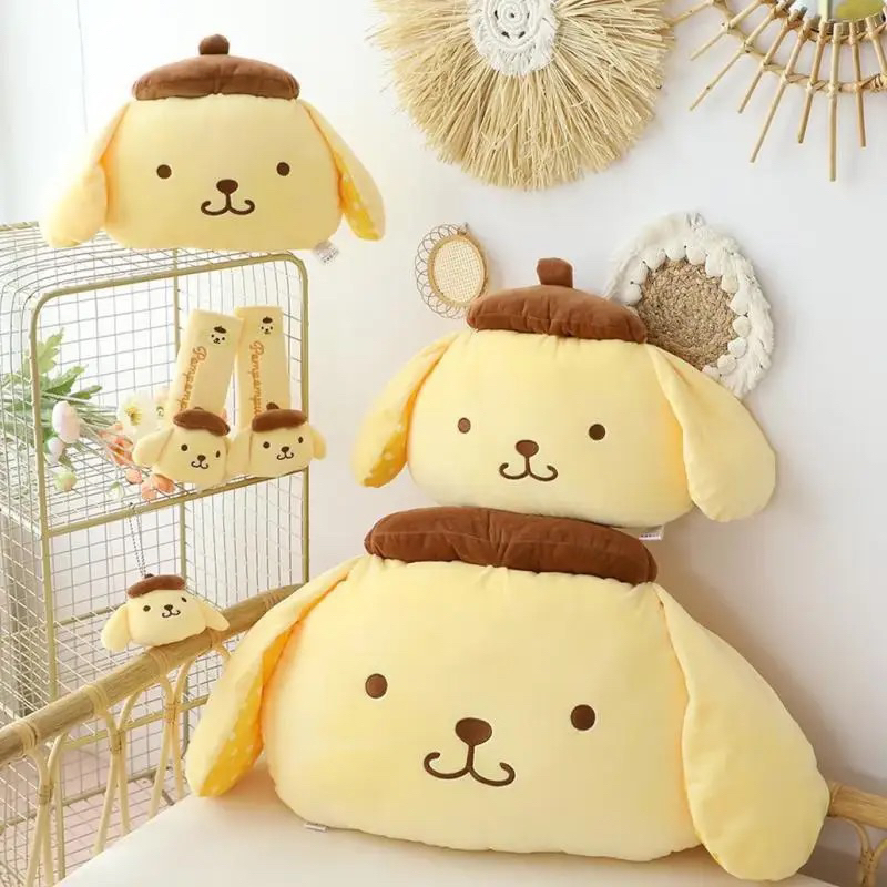 หมอนรองคอในรถ-ที่หุ้มเบลท์-belt-หมอนอิง-pompompurin