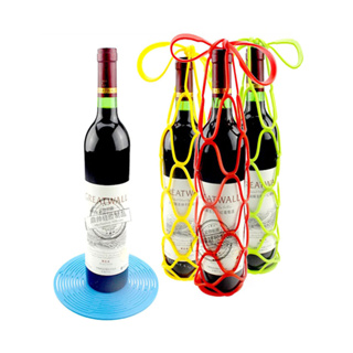 ถุงใส่ไวท์ Silicone wine bottle bags กระเป๋าใส่ไวน์ ถุงใส่ไวน์ 1 ขวด กระเป๋าไวน์ ถุงใส่ขวดไวน์ วัสดุซิลิโคน คละสี T2464