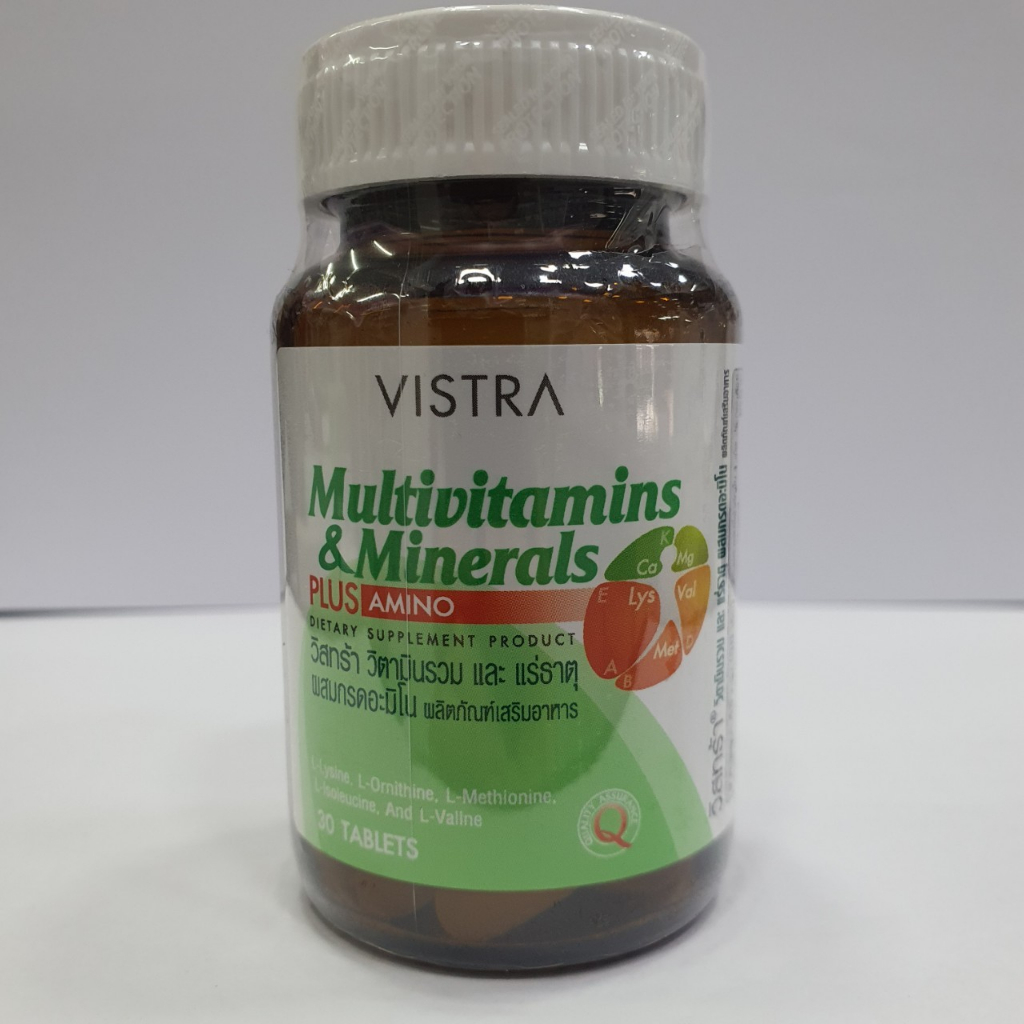 VISTRA Multivitamins & Minerals PLUS AMINO ACID 30เม็ด Shopee Thailand