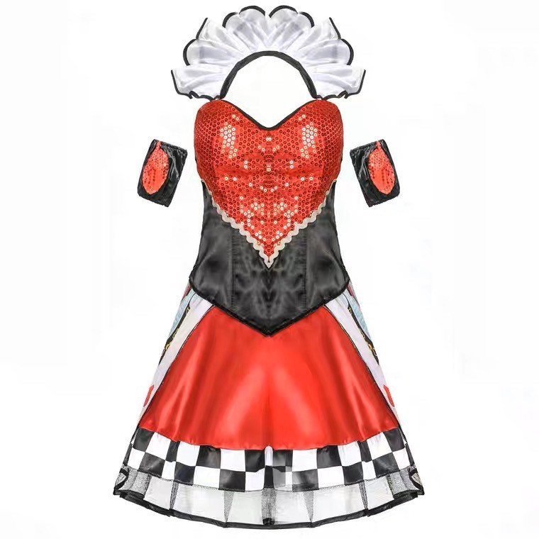 lj7067-ชุดred-queen-of-hearts-costume-alice-in-wonderland-ด่วนมีส่งgrabค่า