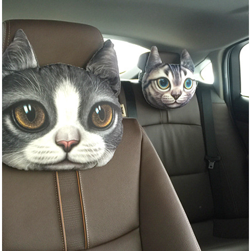 หมอนรองคอ-หมอนรองคอแมวแฟชั่น-หมอนรองคอในรถยนต์-รูปแมว