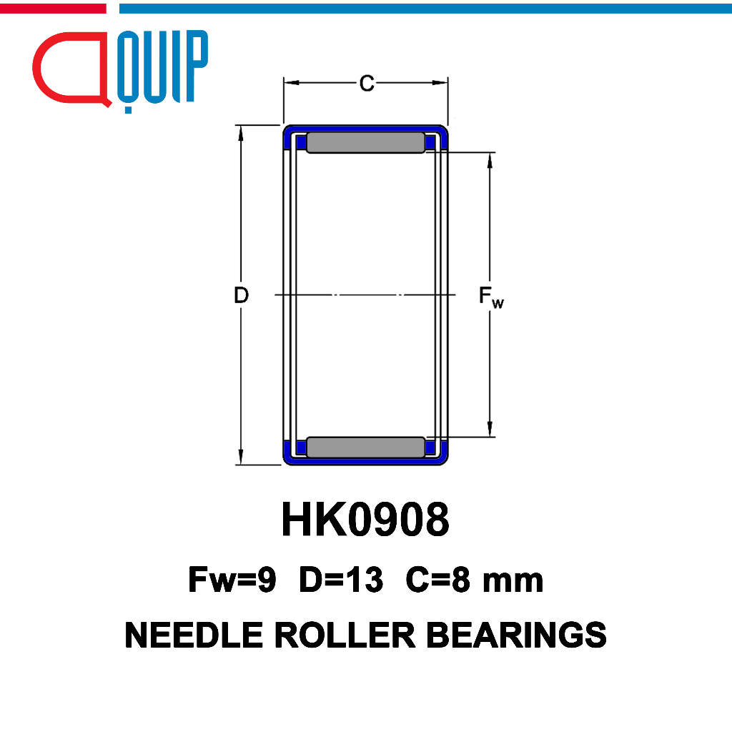 hk0908-ubc-จำนวน-4-ชิ้น-ตลับลูกปืนเม็ดเข็ม-needle-roller-bearings-hk-0908