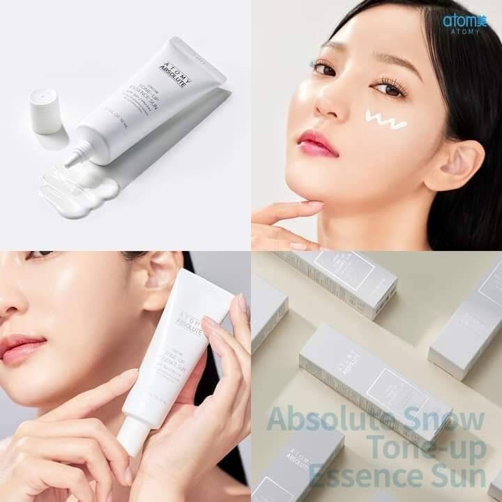 (NEW!!!)ATOMY ABSOLUTE SNOW TONE-UP ESSENCE SUN 50 ML. อะโทมี่ แอบโซลูท ...