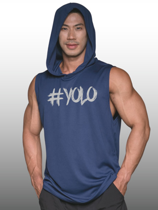 #YOLO (You Only Live Once) เสื้อฮู้ดแขนกุด Sleeveless Hoodies