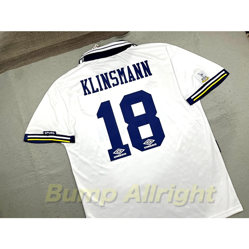 retro-เสื้อฟุตบอลย้อนยุค-vintage-ทีม-สเปอร์ส-เหย้า-spur-home-1993-18-klinsmann-เสื้อเปล่า