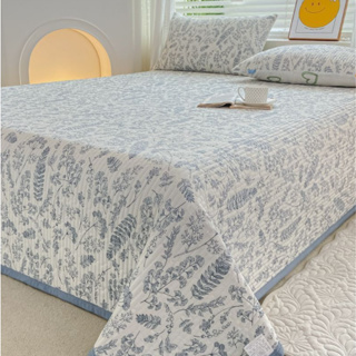 🥨ผ้าคลุมเตียง ผ้าปูเตียง สไตล์สด เตียงผ้าห่มครอบคลุมผ้าฝ้าย สากลสำหรับทุกฤดูกาล มีให้เลือก 6สไตล์/220*240cm Bed sheeet