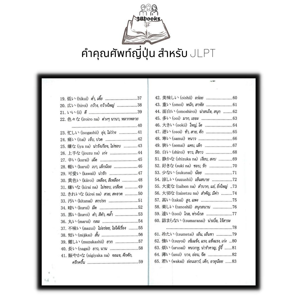 หนังสือ-คำคุณศัพท์ญี่ปุ่น-สำหรับ-jlpt-การใช้ภาษาญี่ปุ่น-ภาษาญี่ปุ่น-คู่มือสอบวัดระดับภาษาญี่ปุ่น-jlpt