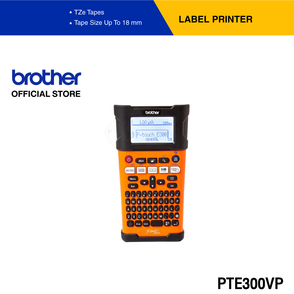 brother-label-printer-p-touch-pt-e300vp-เครื่องพิมพ์ฉลาก-สติ๊กเกอร์-บาร์โค๊ด-รับประกัน-1-ปี