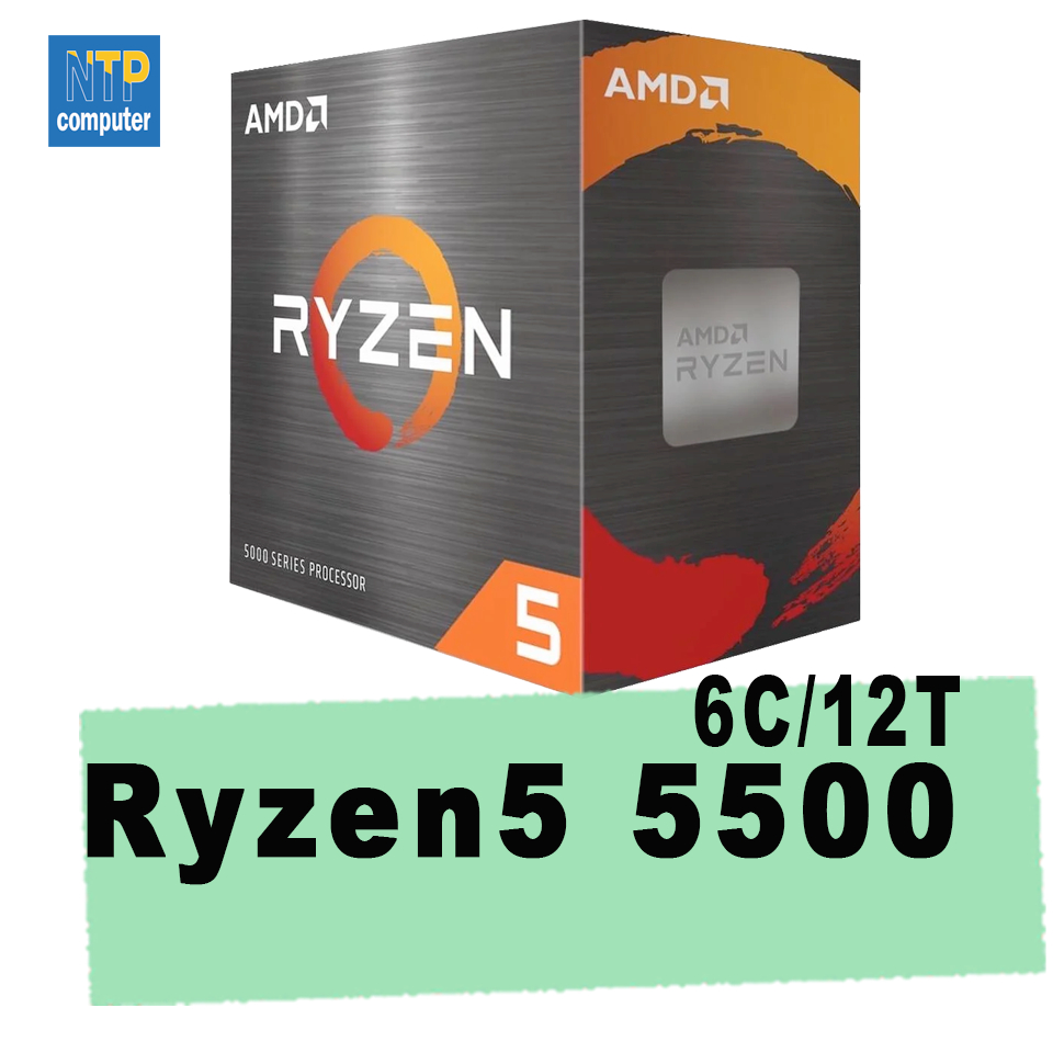 Processeur AMD Ryzen 5 5500 – 6 Cœurs/12 Threads – 3.6GHz – Socket AM4 – Reconditionné