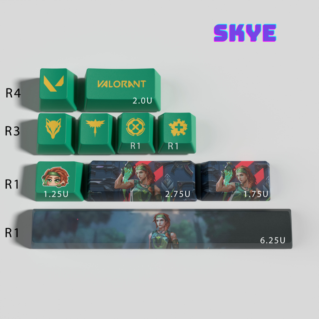 (พร้อมส่งจากไทย) Valorant Keycap คีย์แคป ปุ่มกดคีย์บอร์ด 10 keys OEM ...