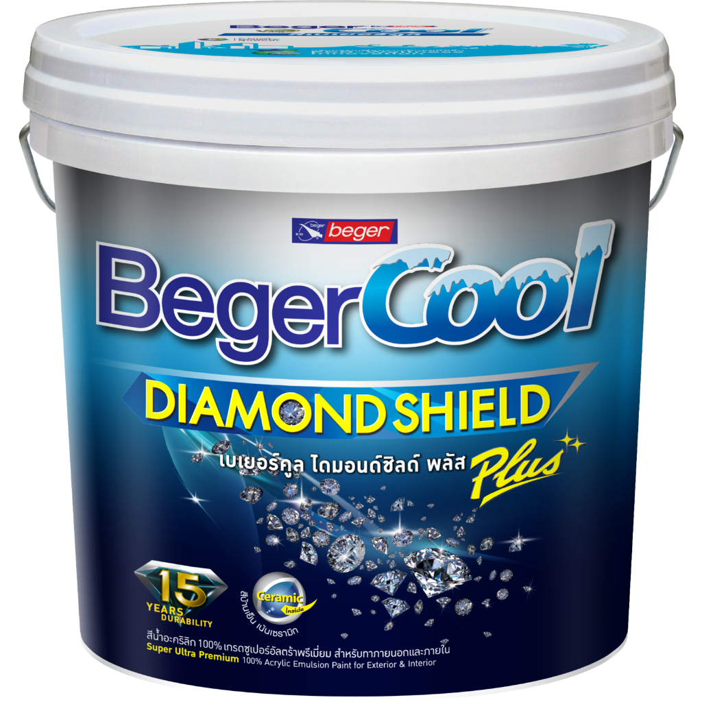 begercool-diamondshield-plus-เบเยอร์คูล-ไดมอนด์ชิลด์-พลัส-สีทาบ้านที่ดีที่สุด-สูตรน้ำ-ชนิดกึ่งเงา-ขนาด-9-ลิตร-พร้อมส่ง