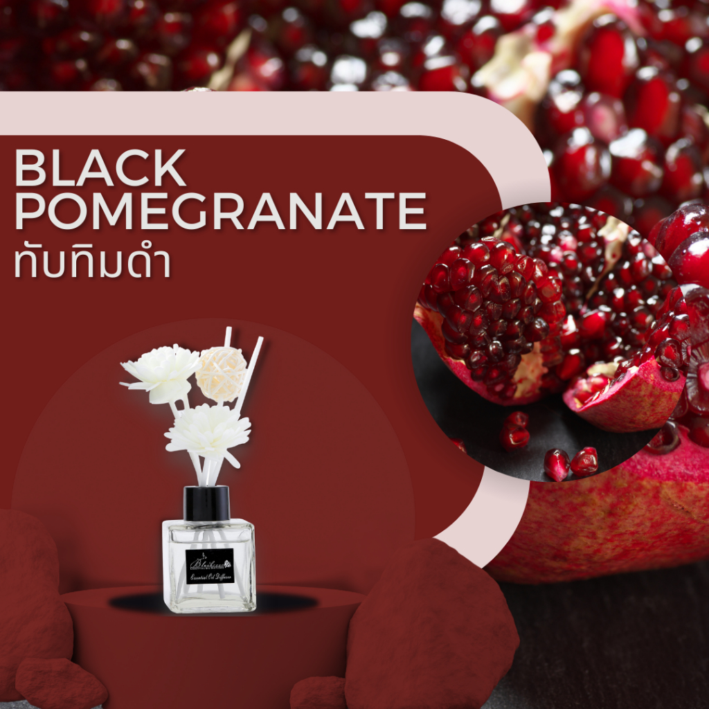 Black Pomegranate Luxury Aroma Reed Diffuser 50ml ก้านน้ำหอมอโรม่าอย่าง ...