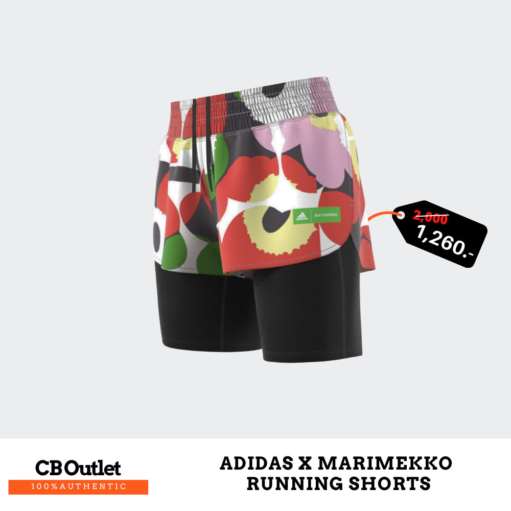 กางเกงขาสั้นผู้หญิง-กางเกงวิ่งผู้หญิง-adidas-x-marimekko-running-shorts-hc4199