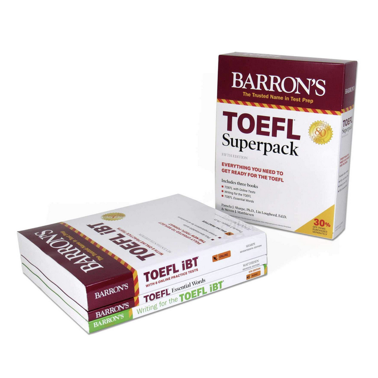 ศูนย์หนังสือจุฬาฯ-toefl-superpack-3-books-practice-tests-9781506267630