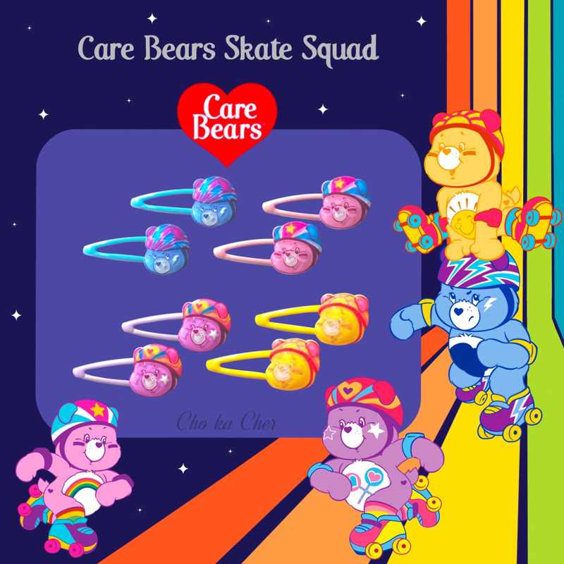 กิ้บเด็ก-กิ้บ-y2k-หมีสายรุ้ง-เซต-4-ชิ้น-4-ลาย-4-สี-collection-roller-skates-พร้อมส่งในไทย