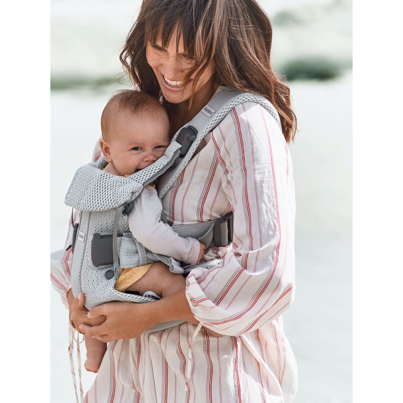 เป้อุ้มเด็ก BABY BJORN Baby Carrier One Air, Silver, 3D Mesh Version