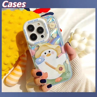 คูปองเคลม🎀เคสไอโ case for iphone 11 12 การ์ตูนน่ารักเป็ดปิคนิค 3Dระลอก เคส 14 13 12 11 pro max TPUเปลือกนิ่ม