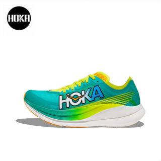 HOKA ONE ONE U ROCKET X 2 Yellowish green ของแท้ 100 %  Sports shoes Running shoes style