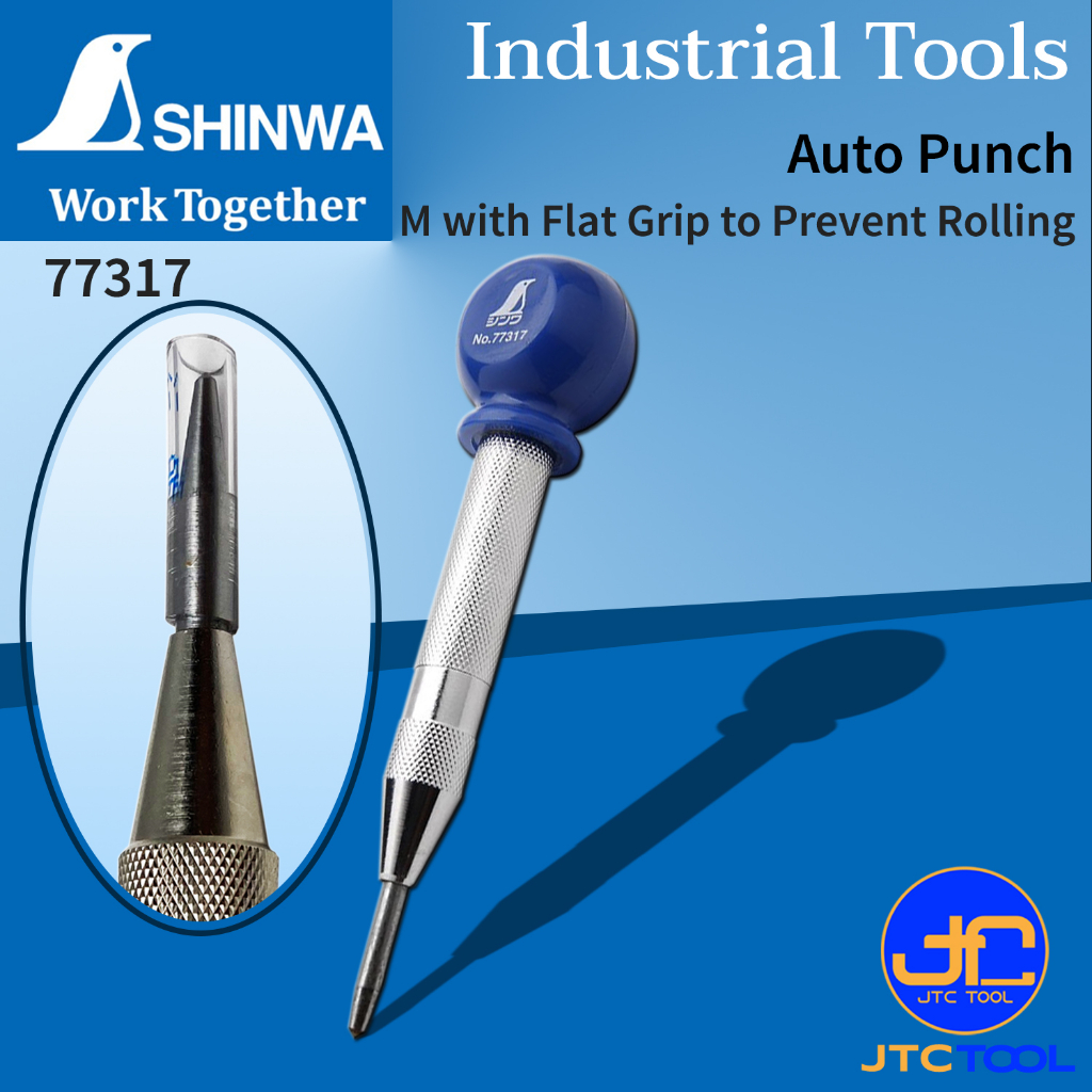 Shinwa เหล็กมาร์คโอโตเมติกขนาด M รุ่น 77317 Automatic Center Punch