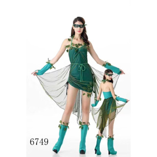 MS6479 ชุดนางไม้สาว ชุดForest Green Elf Dresาs Flower Fairy Cosplay 🚚ด่วนมีส่งGrabค่า
