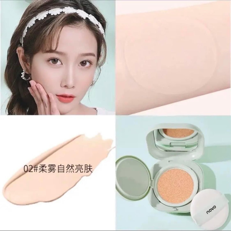 ลด-50-ในไลฟ์สด-ซื้อ-1-แถม-1-คุชชั่น-novo-คุมมัน-ปกปิด-คุชชั่นหน้าฉ่ำ-รองพื้น