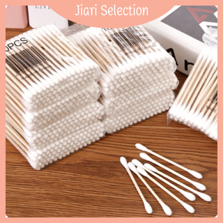 Jiari Selection  [✨สินค้าใหม่✨]1ห่อ/100ก้าน คอตตอนบัด คอตตอนบัต คัดตอนบัด แบบสองหัว แบบใช้แล้วทิ้ง สำลีไม้ สำลีก้าน