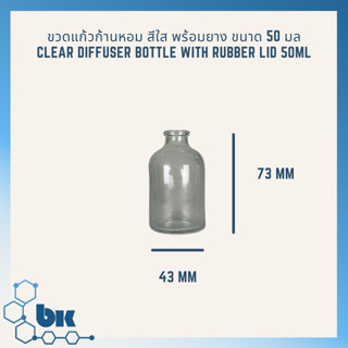 ขวดก้านหอม จุก ยาง ขวดยาฉีด 50, 100 ml ขวดเปล่า Diffuser Bottle with Rubber Lid