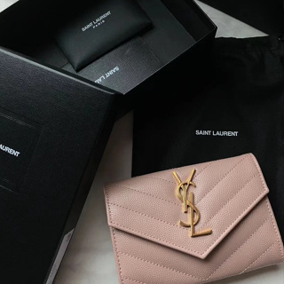 กระเป๋าใส่บัตร Saint Laurent/กระเป๋าใส่เหรียญ/นางแบบ/สต๊อกไทย/ส่ง24ชม