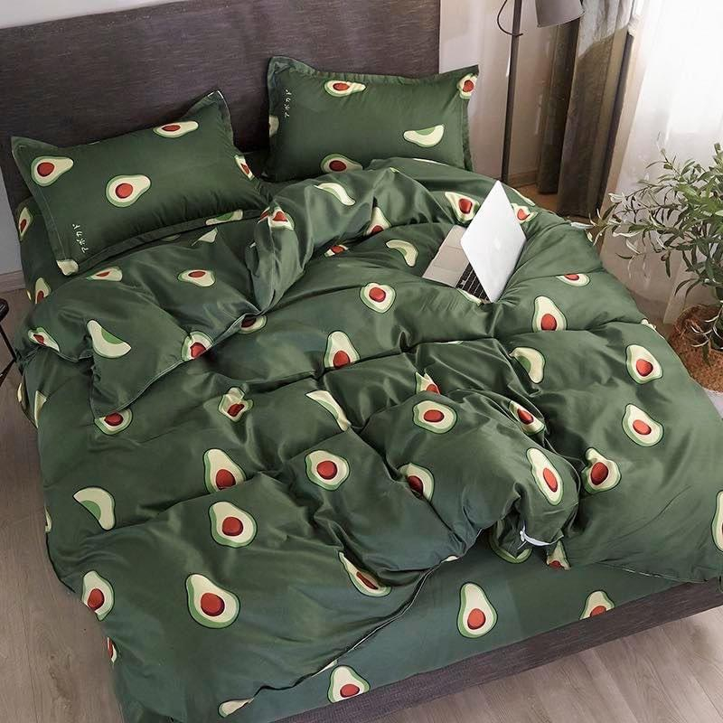 ชุดผ้าปูที่นอน-โทนสีเขียว-ครบเซต-6-ชิ้น-ตะกร้าd1