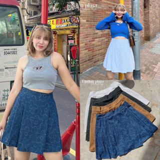 Blossom Skirt  Jeans 🩵🧸🧀  กางเกงกระโปรงจีบรอบ กระโปรงยีนส์สาวอวบ