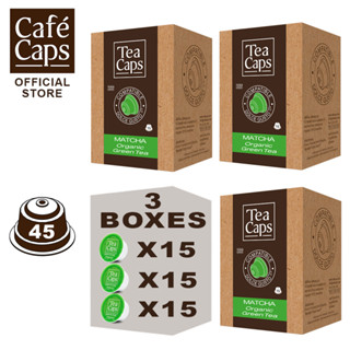 TeaCaps DG TEA 45 - Tea Matcha Nescafe Dolce Gusto Capsule Compatible (3 Box X15 capsules แคปซูล) by Cafecaps