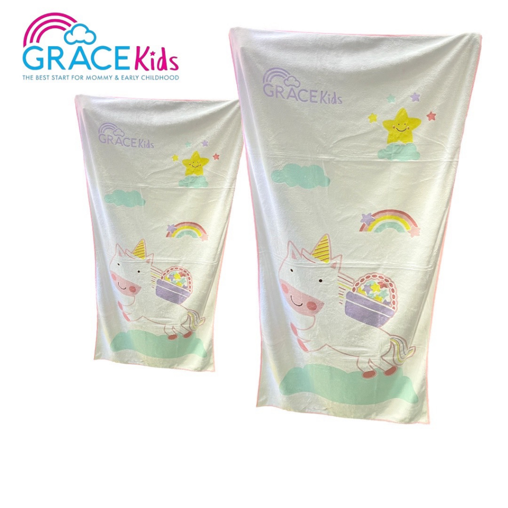 grace-kids-ผ้าเช็ดตัวไมโครไฟเบอร์-1-ผืน-ลายยูนิคอน-ขนาด-60-120-cm-unicorn-คละลาย