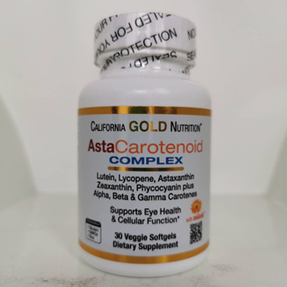 California Gold Nutrition AstaCarotenoid Complex, Lutein, Lycopene, Astaxanthin Complex, 30 Veggie Softgels