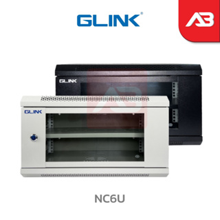 GLINK ตู้แร็ค 6U ขนาด 60x45x37 หนา 1.0mm. รุ่น NC6U (45CM) สีดำ/สีขาว