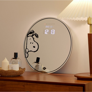 ( พร้อมส่ง ) Snoopy Mirror LED Clock กระจกพร้อมนาฬิกาในตัว