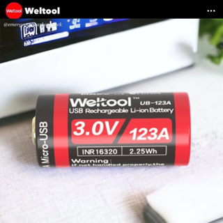 Weltool UB-123A 750mAh 3.0V USB Rechargeable Li-ion Battery (ราคา 1 ก้อน)