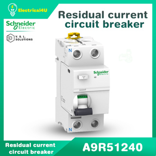 Schneider Electric A9R51240 (RCCB) เบรกเกอร์กันดูด Residual current circuit breaker, Acti9 iID, 2P, 40A, Type A, 30mA