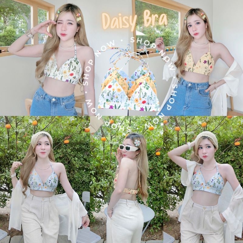 89-บราคลัชdaisyบราผูกคอ-อกฟองน้ำด้วย