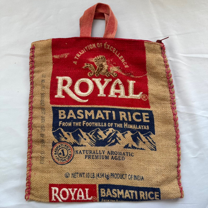 royal-basmati-rice-กระเป๋าผ้ากระสอบ-ถุงกระสอบ-วินเทจ