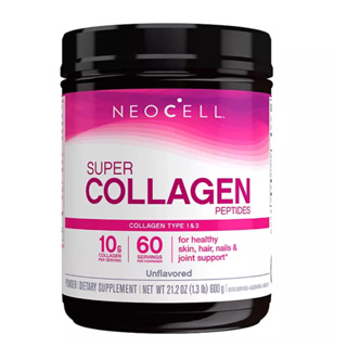 NeoCell Super Collagen Peptides, Unflavored Powder, Collagen Type 1 & 3 (600 g) (USA Import)