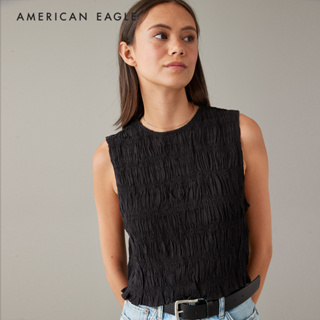 American Eagle Smocked High-Neck Tank Top เสื้อกล้าม ผู้หญิง  (NWTT 035-5158-001)